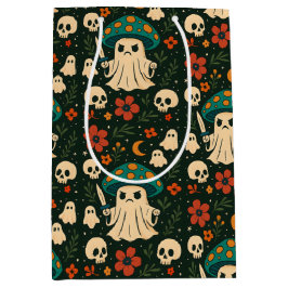 Killer Shroom-Skull & Flowers Patroon Medium Cadeauzakje