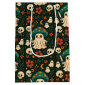 Killer Shroom-Skull & Flowers Patroon Medium Cadeauzakje (Achterkant)