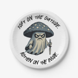 Killer 'Shroom - Spookachtige geest met mes Papieren Bordje