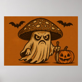 Killer Shroom-Spooky Ghost met Mes Poster