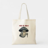 Killer Shroom-Spooky Ghost met Mes Tote Bag (Achterkant)