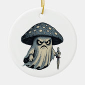Killer 'Shroom – Spooky Ghost with Knife Keramisch Ornament (Voorkant)