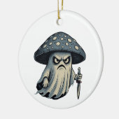 Killer 'Shroom – Spooky Ghost with Knife  Keramisch Ornament (Links)