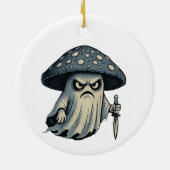 Killer 'Shroom – Spooky Ghost with Knife  Keramisch Ornament (Achterkant)