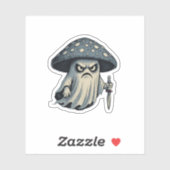 Killer 'Shroom – Spooky Ghost with Knife Sticker (Vel)