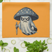 Killer 'Shroom – Spooky Ghost with Knife Theedoek (Gevouwen)