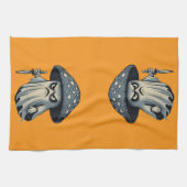 Killer 'Shroom – Spooky Ghost with Knife Theedoek (Horizontaal)