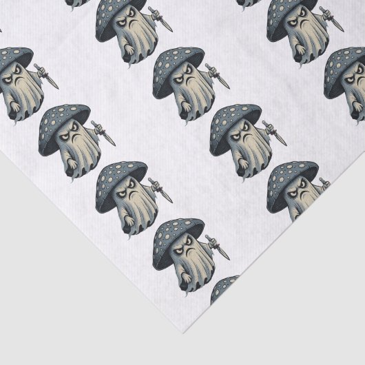 Killer 'Shroom – Spooky Ghost with Knife  Tissuepapier (Detail)