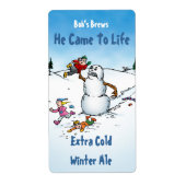 Killer Snowman Funny Beer Labels (Voorkant)