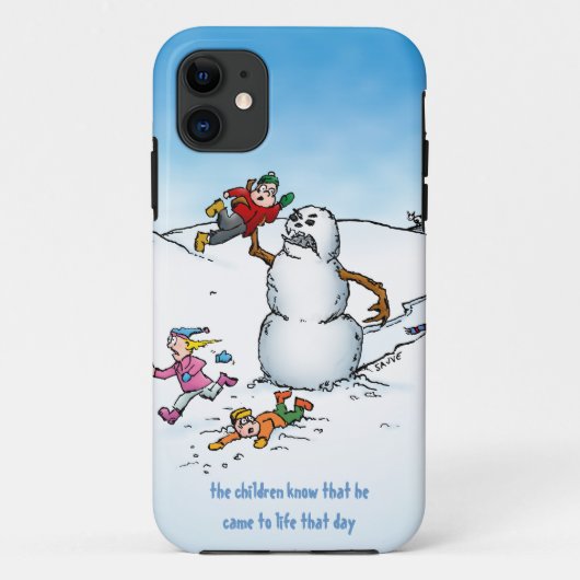 Killer Snowman Funny Cartoon Case-Mate iPhone Case (Achterkant)