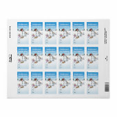Killer Snowman Funny Cartoon Gift Labels (Full Sheet)