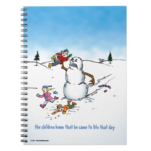 Killer Snowman Funny Cartoon Notitieboek (Voorkant)