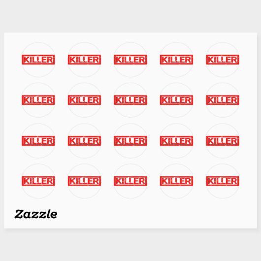Killer Stamp Ronde Sticker (Vel)