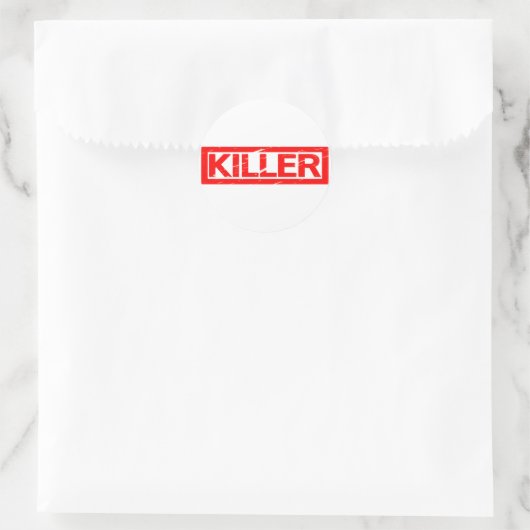 Killer Stamp Ronde Sticker (Tas)
