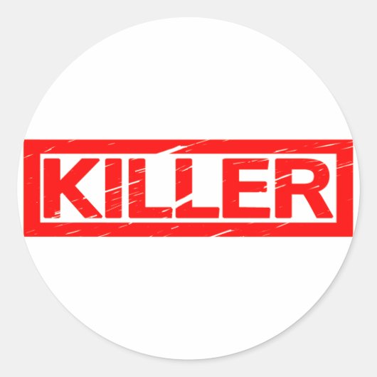 Killer Stamp Ronde Sticker (Voorkant)