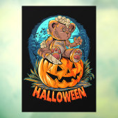 Killer Teddy Bear Halloween Jack-o-lantern Raamsticker (Vel 3)