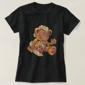 Killer Teddy Bear Lazy Halloween Costume Scary Mon T-shirt (Design voorkant)