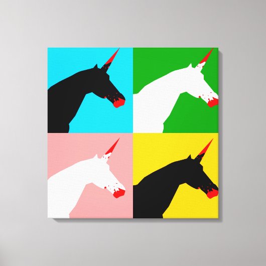 Killer Unicorn (Art Print) Canvas Afdruk (Voorkant)