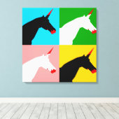 Killer Unicorn (Art Print) Canvas Afdruk (Insitu (Houten vloer))