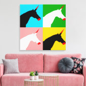 Killer Unicorn (Art Print) Canvas Afdruk (Insitu (Woonkamer))