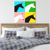 Killer Unicorn (Art Print) Canvas Afdruk (Insitu (Slaapkamer))