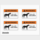 Killer Unicorns Rechthoekige Sticker (Vel)