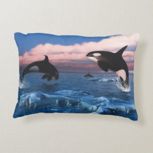 Killer wales in de Arctische Oceaan Accent Kussen