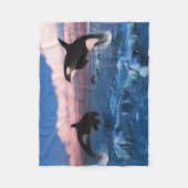 Killer wales in de Arctische Oceaan Fleece Deken (Voorkant)