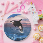 Killer wales in de Arctische Oceaan Papieren Bordje (Feest)