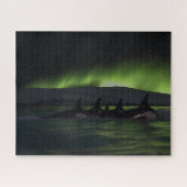 Killer wales under the Aurora - Orca Legpuzzel (Horizontaal)