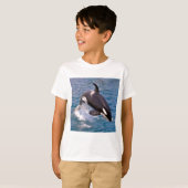 Killer walvis springt uit water t-shirt (Voorkant volledig)