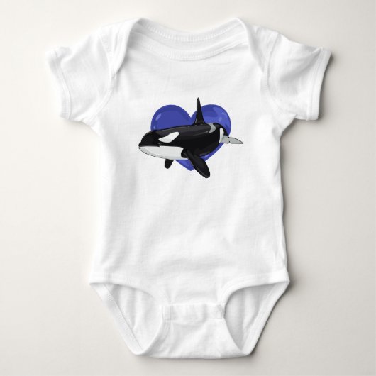 Killer Whale-Baby-Shirt Romper (Voorkant)