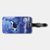 Killer Whale Bagagelabel Blauw Volle Maan (Achterkant horizontaal)