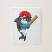 Killer whale bij Cricket met cricket bat Legpuzzel (Verticaal)