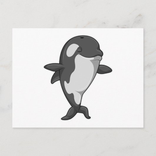 Killer whale bij Yoga Fitness permanent Briefkaart (Voorkant)