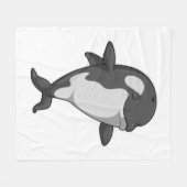Killer whale bij Yoga Fitness permanent Fleece Deken (Voorkant (Horizontaal))