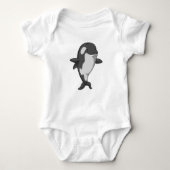 Killer whale bij Yoga Fitness permanent Romper (Voorkant)