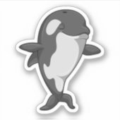 Killer whale bij Yoga Fitness permanent Sticker (Voorkant)