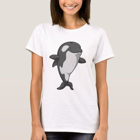 Killer whale bij Yoga Fitness permanent T-shirt (Voorkant)