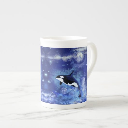 Killer Whale Bone China Mok (Voorkant rechts)