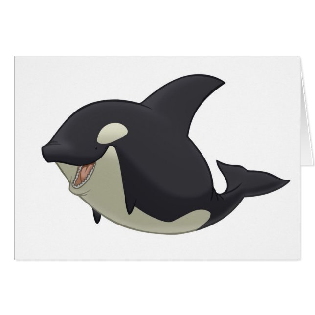 Killer Whale Card (Blank binnenin) (Voorkant Horizontaal)