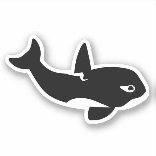 Killer Whale Cartoon - Cute Sticker (Voorkant)