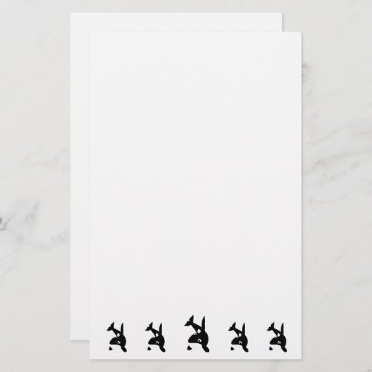 Killer Whale Design Briefpapier (Voorkant / Achterkant)