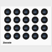 Killer Whale Design Ocean Waves Mannen Boys Kinder Ronde Sticker (Vel)
