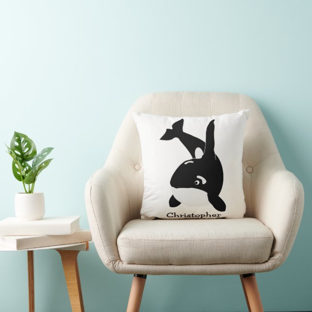 Killer Whale Design Personalised Kussen (Stoel)