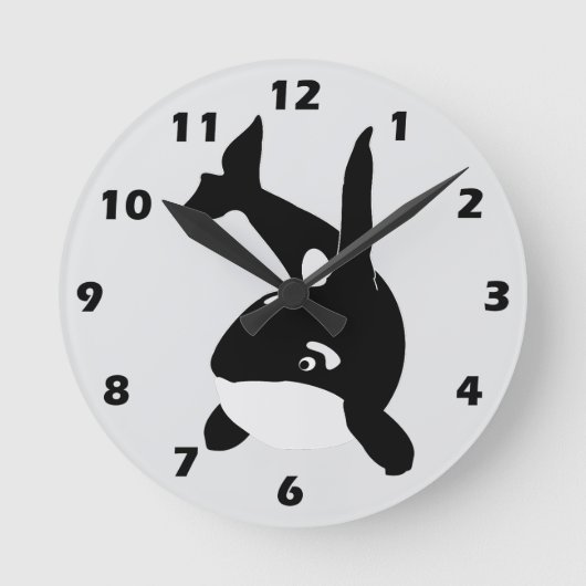 Killer Whale Design Ronde Klok (Voorkant)