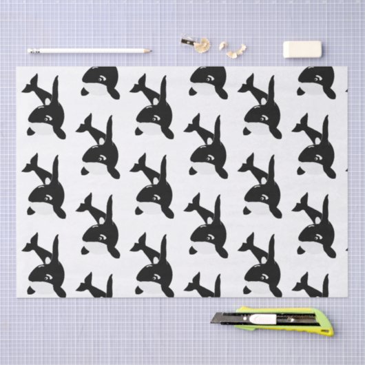 Killer Whale Design Tissuepapier (Craft)