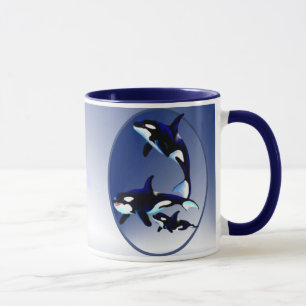 Killer Whale Family Oval_Mokken Mok