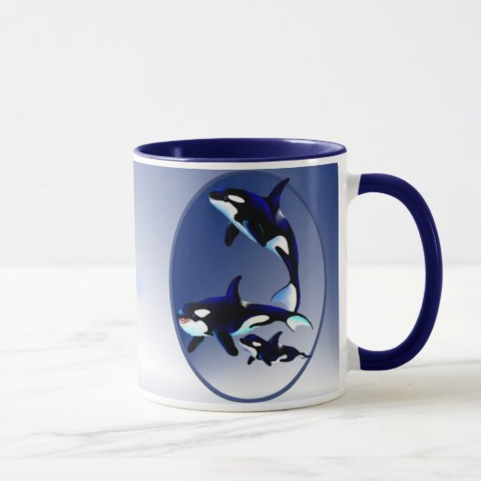Killer Whale Family Oval_Mokken Mok (Rechts)