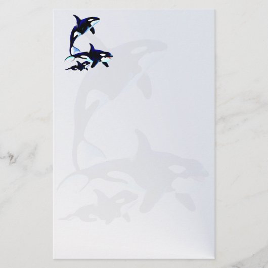 Killer Whale Family Stapery2_vertical.v2. Briefpapier (Voorkant)